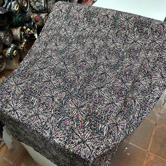 VİSKON SİYAH ZEMİNE RENKLİ PUANLI