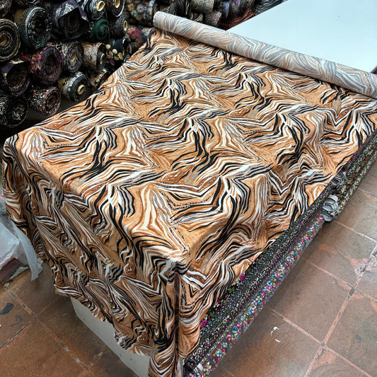 VİSKON KAHVE SİYAH GRİ DALLI