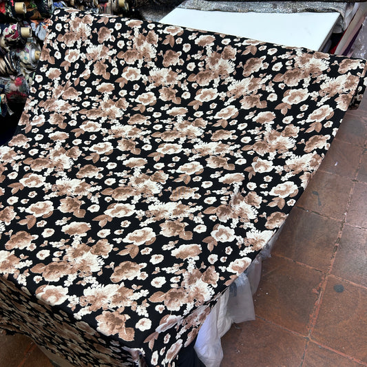 PREMIUM VİSKON SİYAH ZEMİNE KAHVE