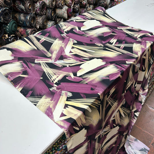 PREMIUM VİSKON MOR KREM DESENLİ