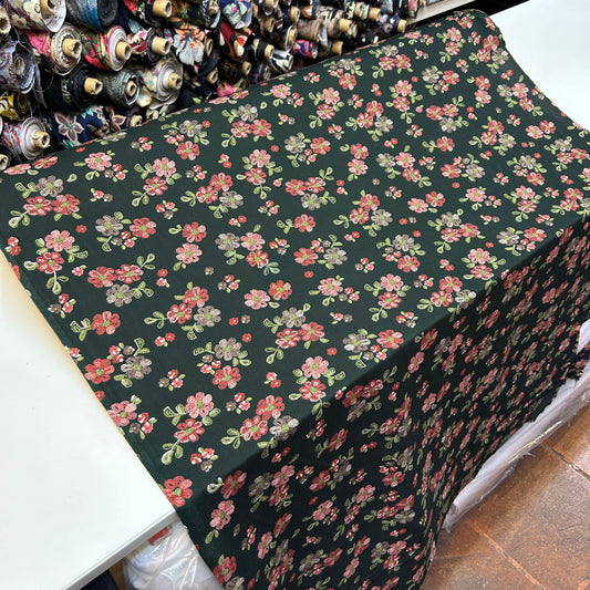 PREMIUM VİSKON YEŞİL ZEMİNE ÇİÇEKLİ