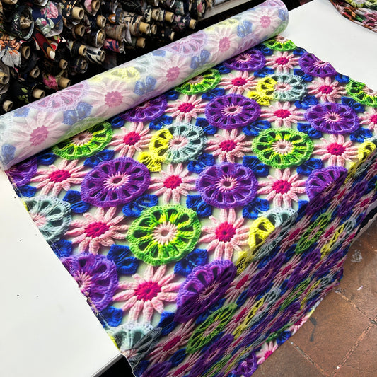 PREMIUM VİSKON MOR DANTEL DESEN