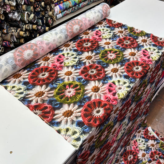 PREMIUM VİSKON KIRMIZI DANTEL DESEN