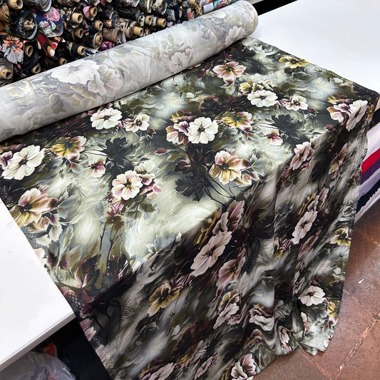 PREMIUM VİSKON BEYAZ PASTEL ÇİÇEK