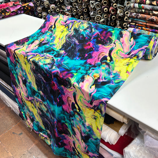 PREMIUM VİSKON DALGALI DESEN RENKLİ