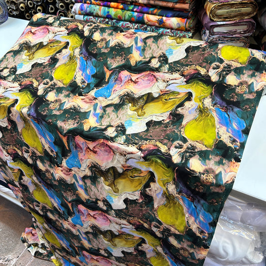 PREMIUM VİSKON RENKLİ TABLO YEŞİL