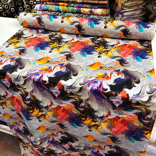 PREMIUM VİSKON BEYAZ ZEMİNE TURUNCU