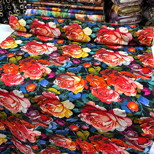 PREMIUM VİSKON KIRMIZI GÜLLÜ