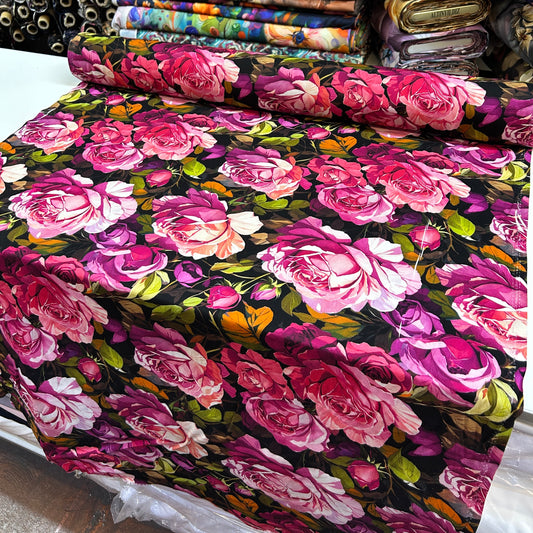 PREMIUM VİSKON PEMBE GÜLLÜ