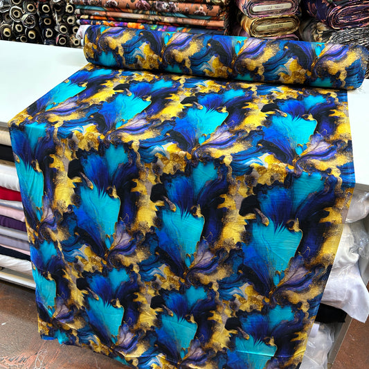 PREMIUM VİSKON AQUA LACİVERT KUM DESEN