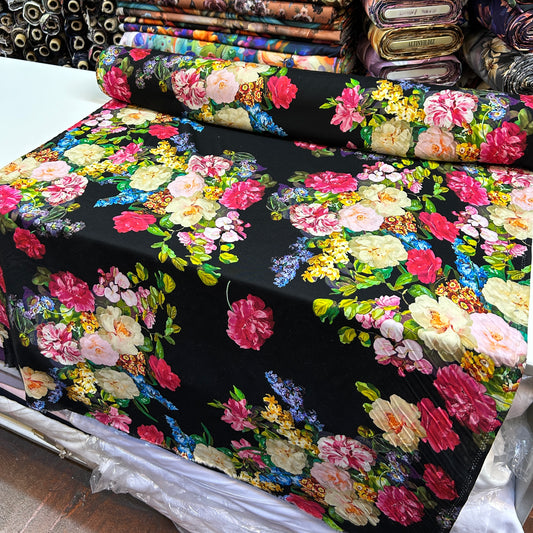 PREMIUM VİSKON RENKLİ ÇİÇEKLİ