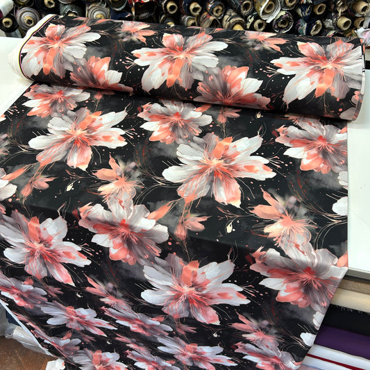 İTHAL İPEK JESİKA - PASTEL ÇİÇEKLİ