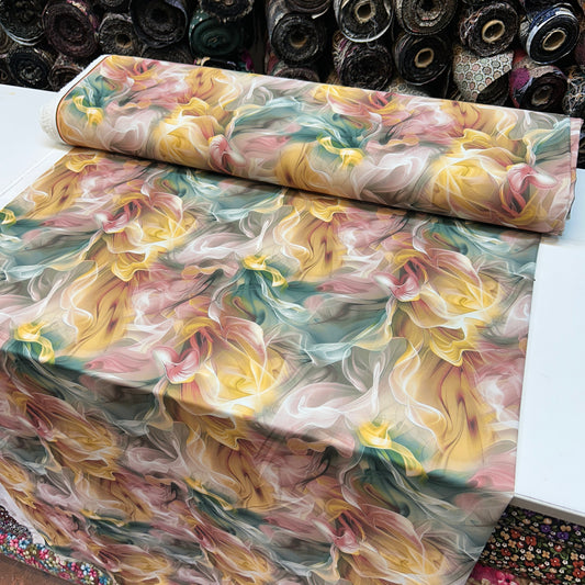 İTHAL İPEK JESİKA - PASTEL DUMAN DESEN