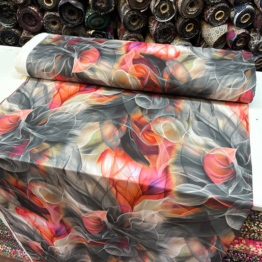 İTHAL İPEK JESİKA - PASTAL DUMAN DESEN