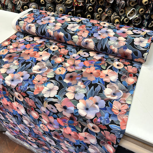 İTHAL İPEK JESİKA - PASTEL ÇİÇEKLİ