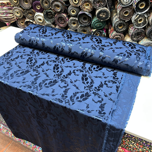 ÇİFTLİK SATTIRAN - LACİVERT - YAPRAKLI DESEN