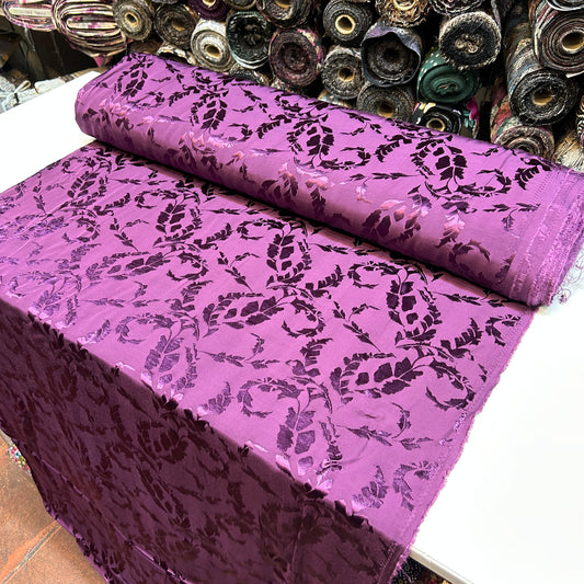 ÇİFTLİK SATTIRAN - MOR - YAPRAKLI DESEN