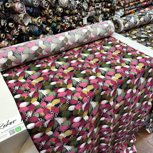 VİSKON PEMBE YEŞİL YAPRAK