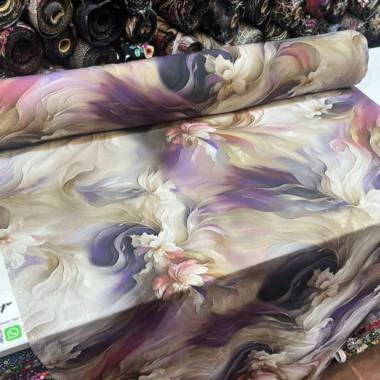 PREMIUM VİSKON - GRİ MOR DALGALI