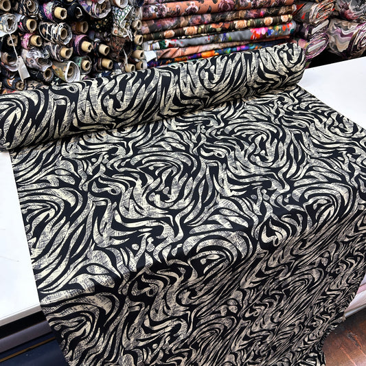 PREMIUM VİSKON - SİYAH ZEBRA SİYAH DETAY