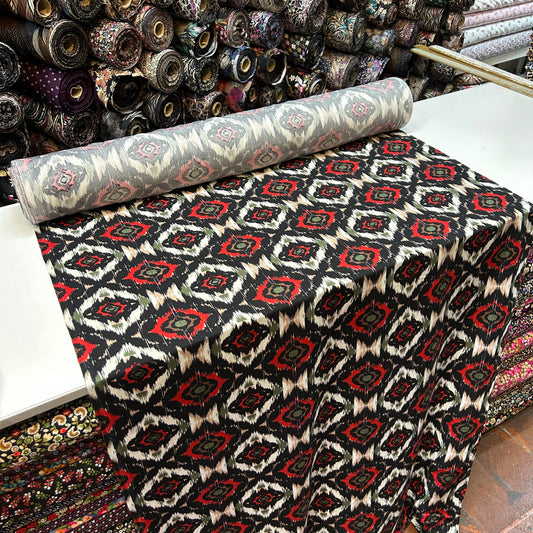 VİSKON - KIRMIZI SİYAH ETNİK